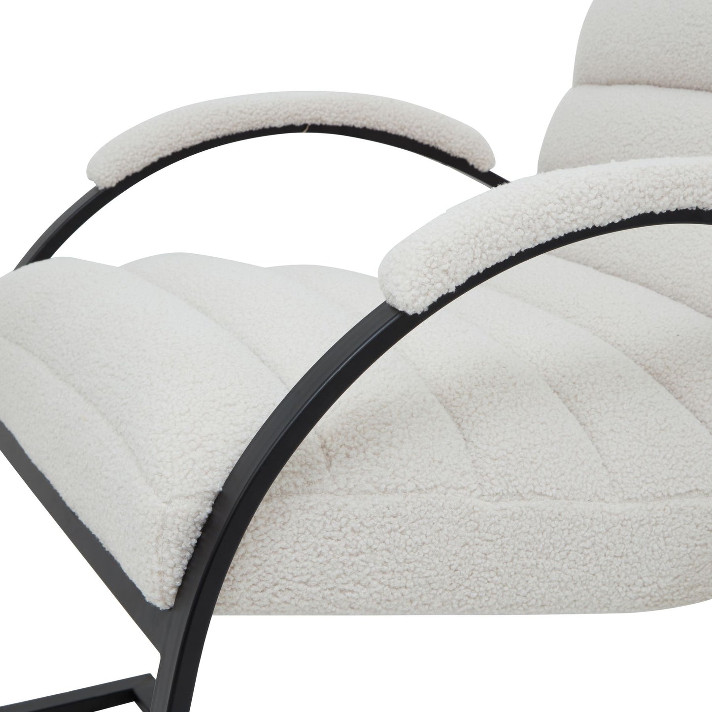 Boucle Ribbed Ark Chair 23084 - Havenheim Furniture