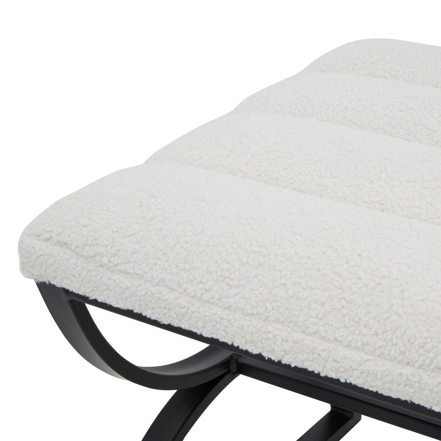 Boucle Ribbed Foot Stool 23085 - Havenheim Furniture
