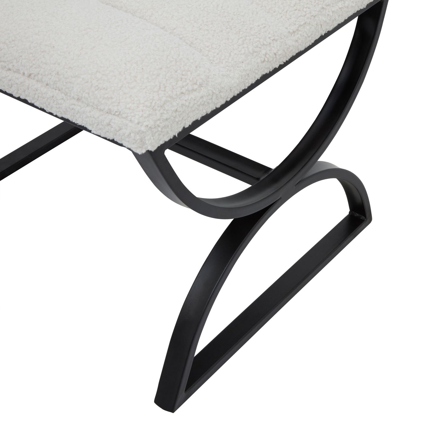 Boucle Ribbed Foot Stool 23085 - Havenheim Furniture