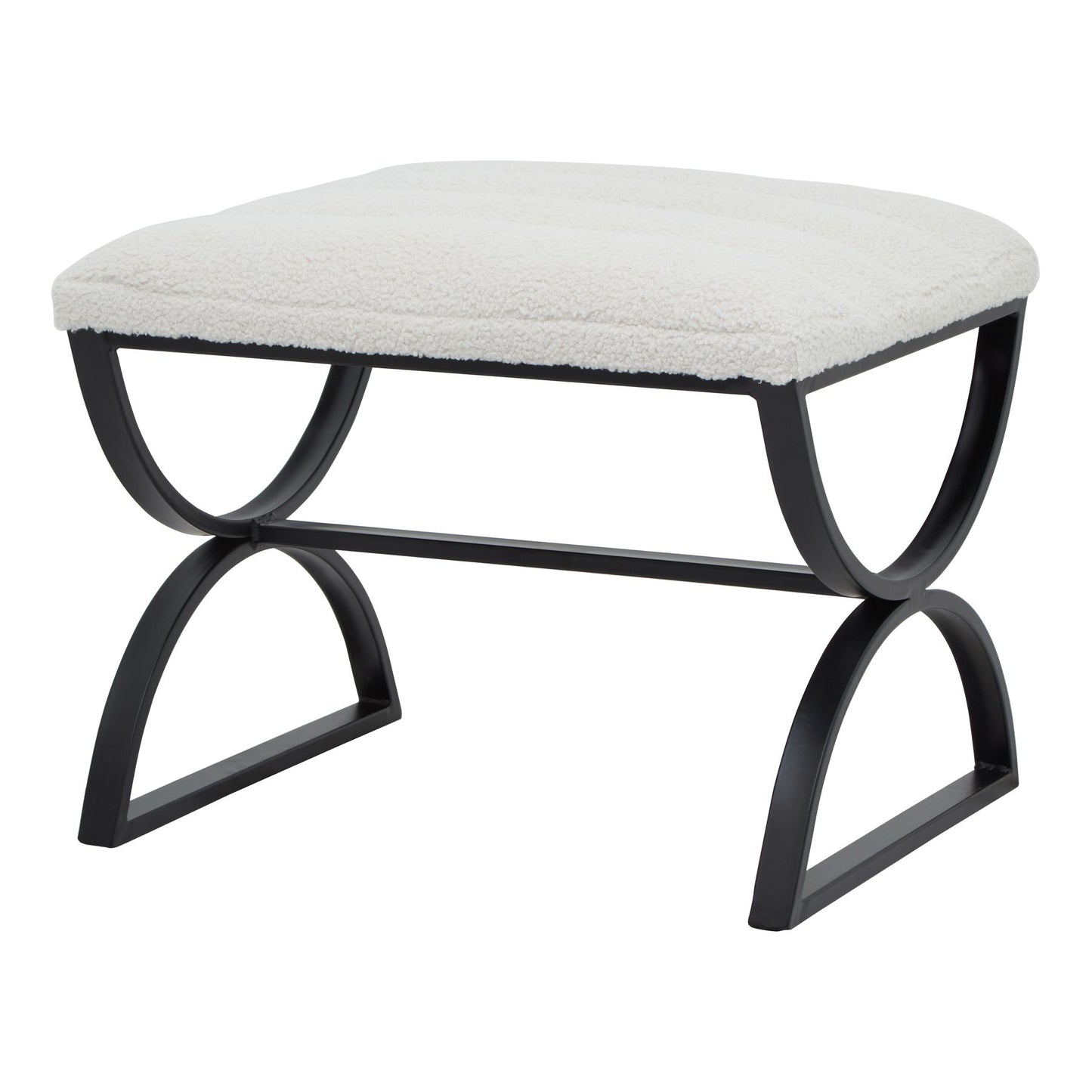 Boucle Ribbed Foot Stool 23085 - Havenheim Furniture