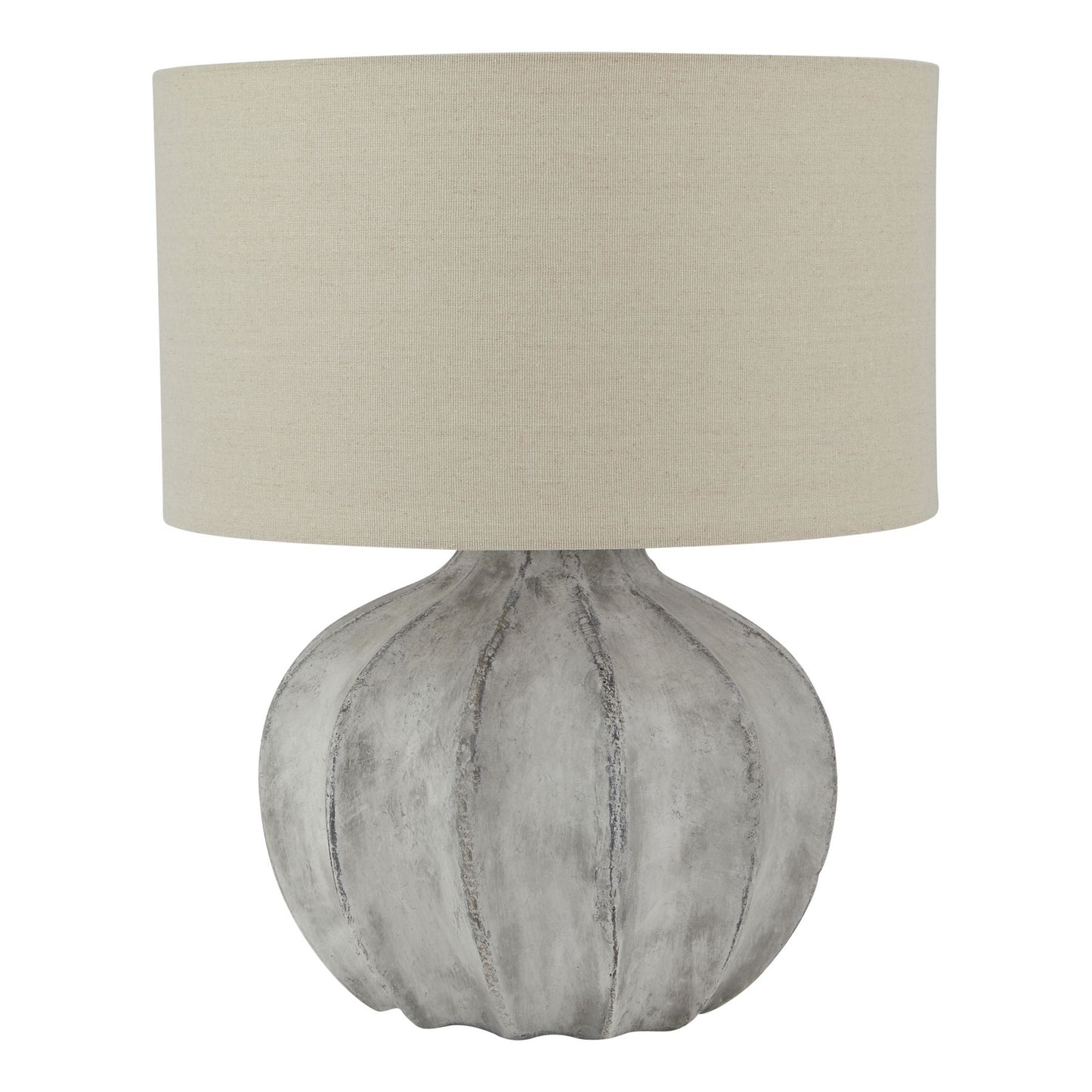 Darcy Antique White Flute Lamp - Havenheim Furniture