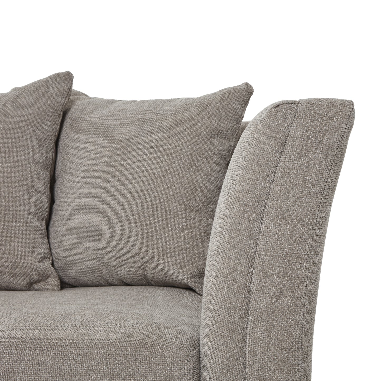 Vesper Taupe Cushion Back Three Seater Sofa 23742 - Havenheim Furniture