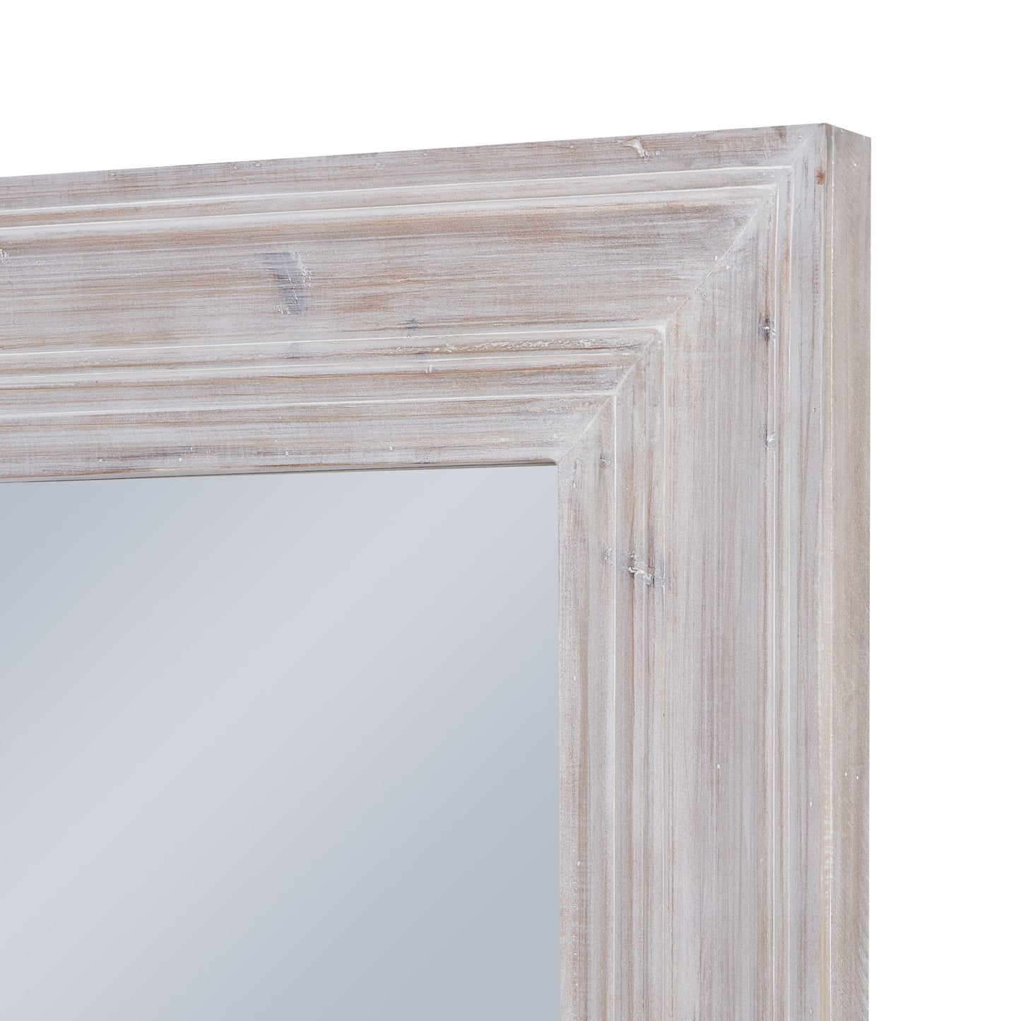 Harewood White Washed Large Mirror 23902 - Havenheim Furniture
