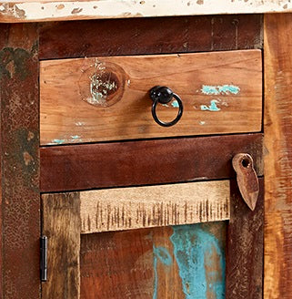 Coastal Bedside Table Solid Wood CS21 - Havenheim Furniture