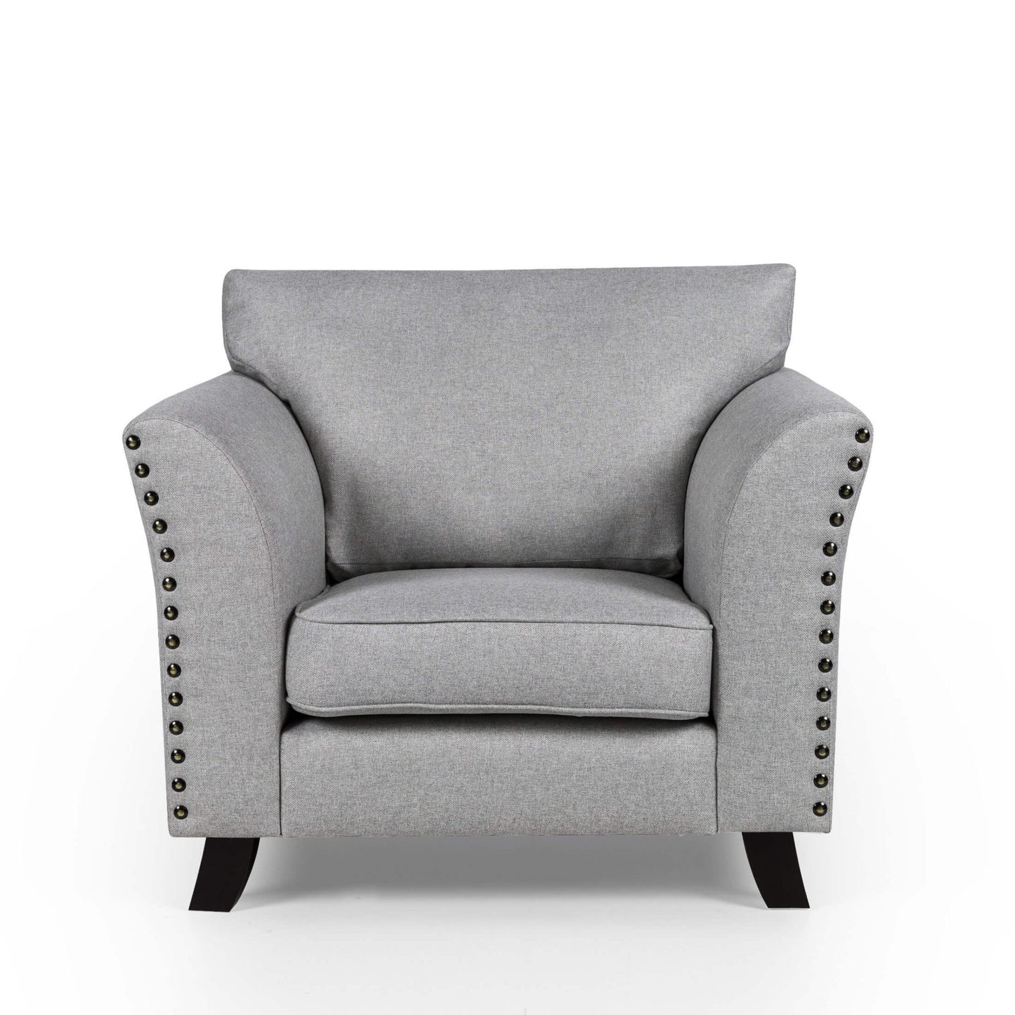 Linton Fabric Sofa 1 Seater Grey LINT1GRE