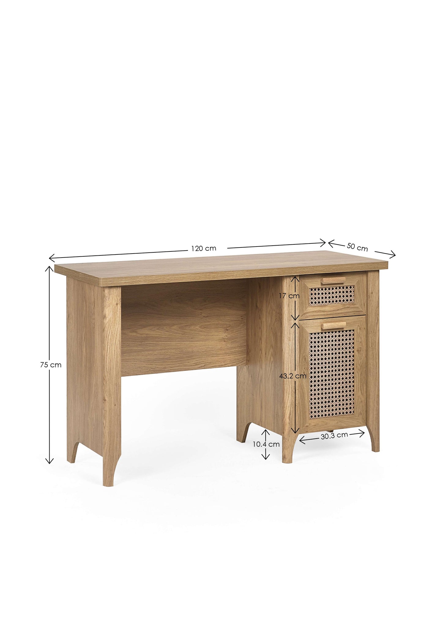 SYDNEY DESK - OAK Chipboard MDF Rubberwood SYD011