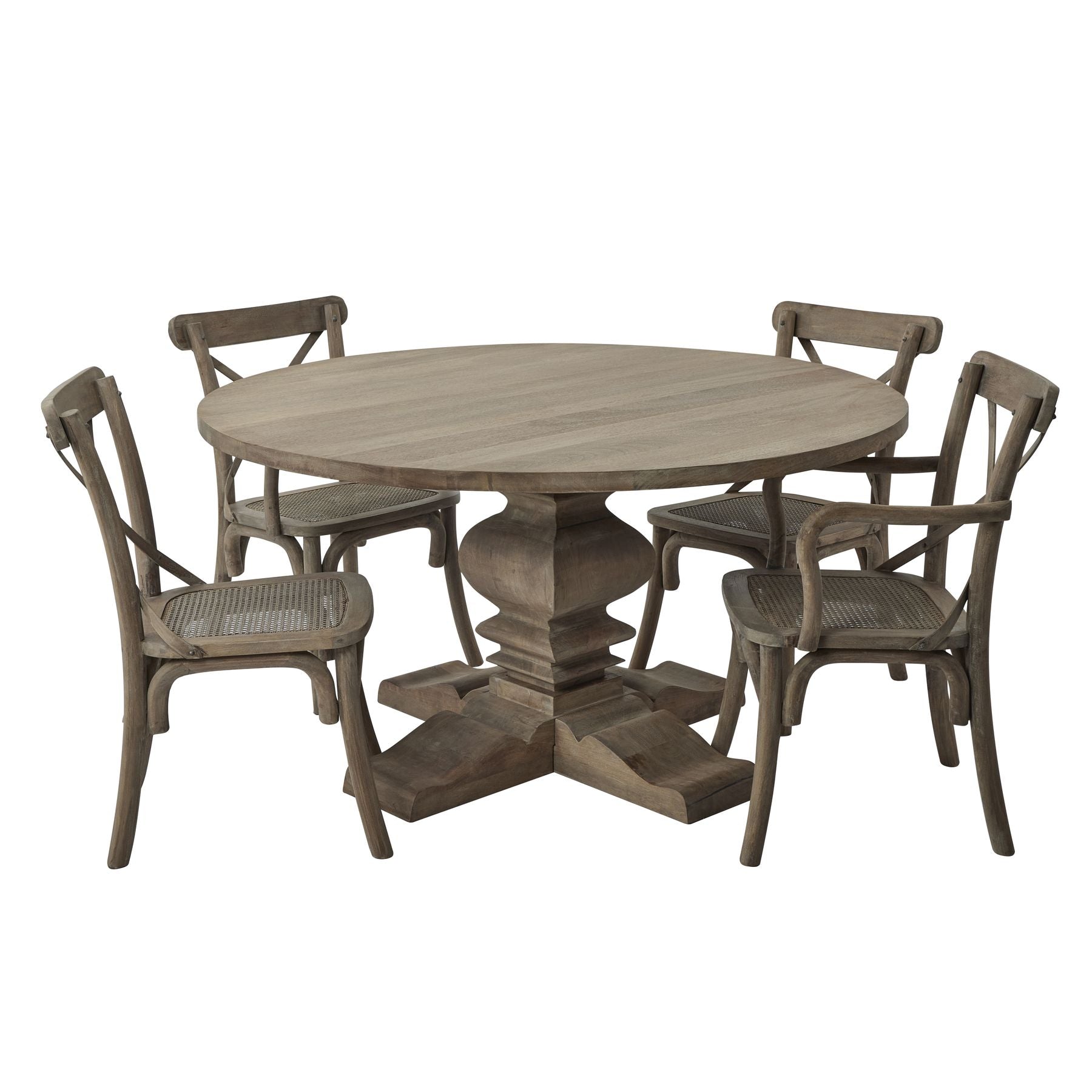 Copgrove Collection Round Pedestal Dining Table - Havenheim Furniture