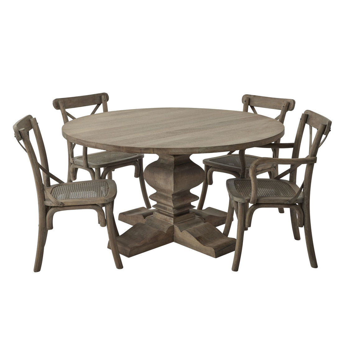 Copgrove Collection Round Pedestal Dining Table - Havenheim Furniture