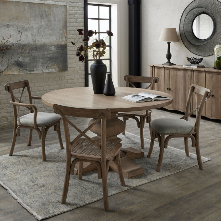 Copgrove Collection Round Pedestal Dining Table - Havenheim Furniture