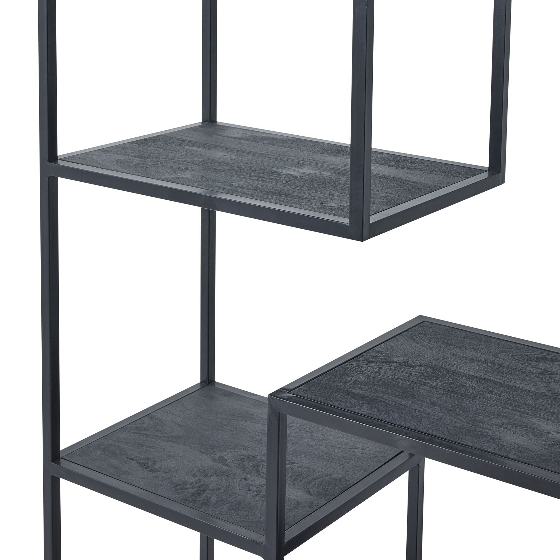 Large Black Multi Shelf Unit 22714 - Havenheim Furniture