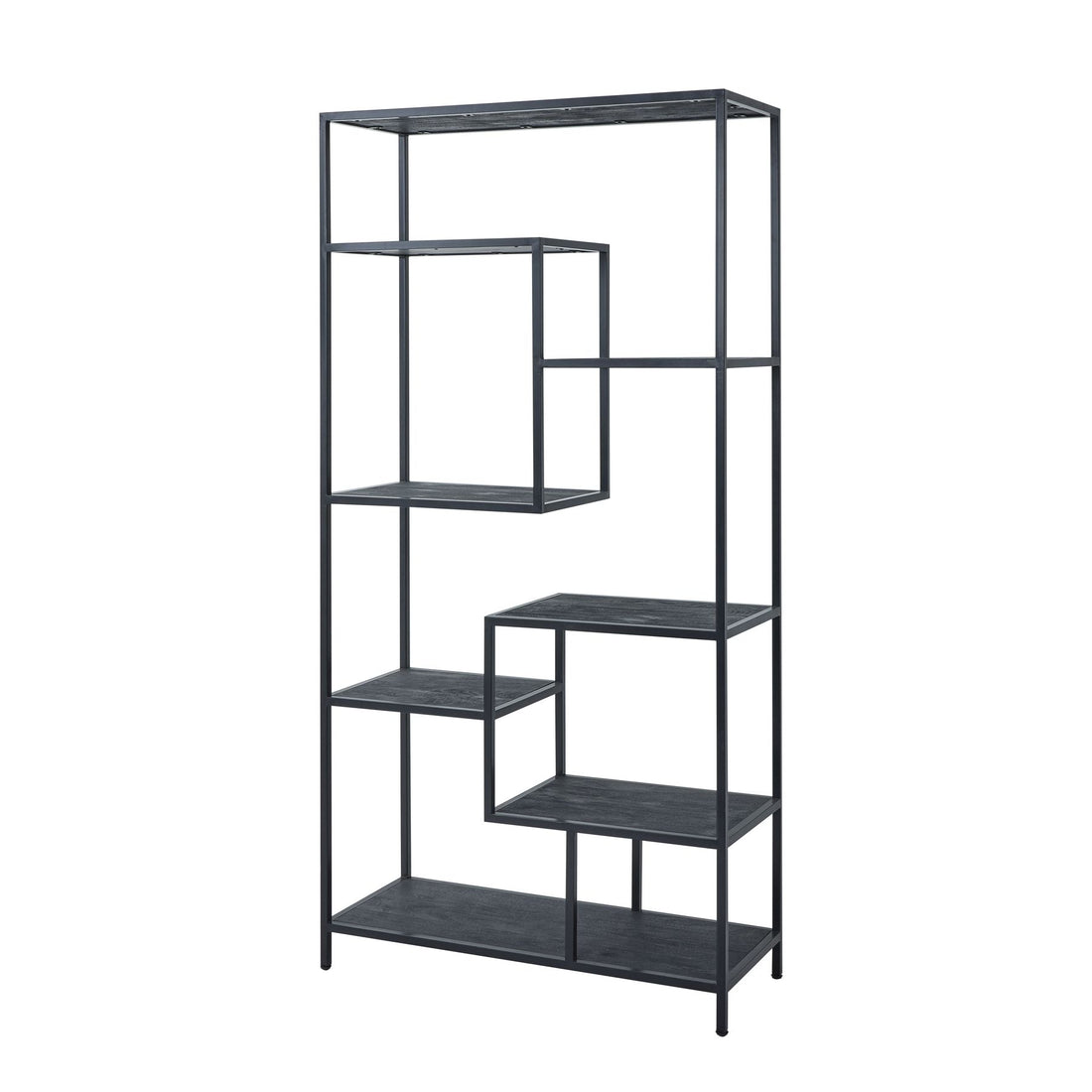 Large Black Multi Shelf Unit 22714 - Havenheim Furniture