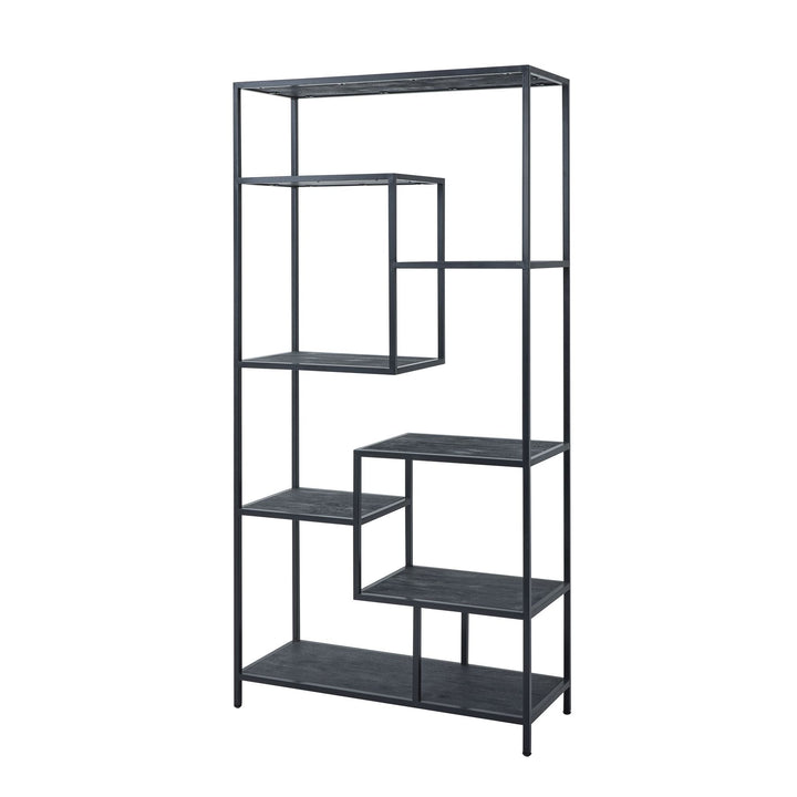 Large Black Multi Shelf Unit 22714 - Havenheim Furniture