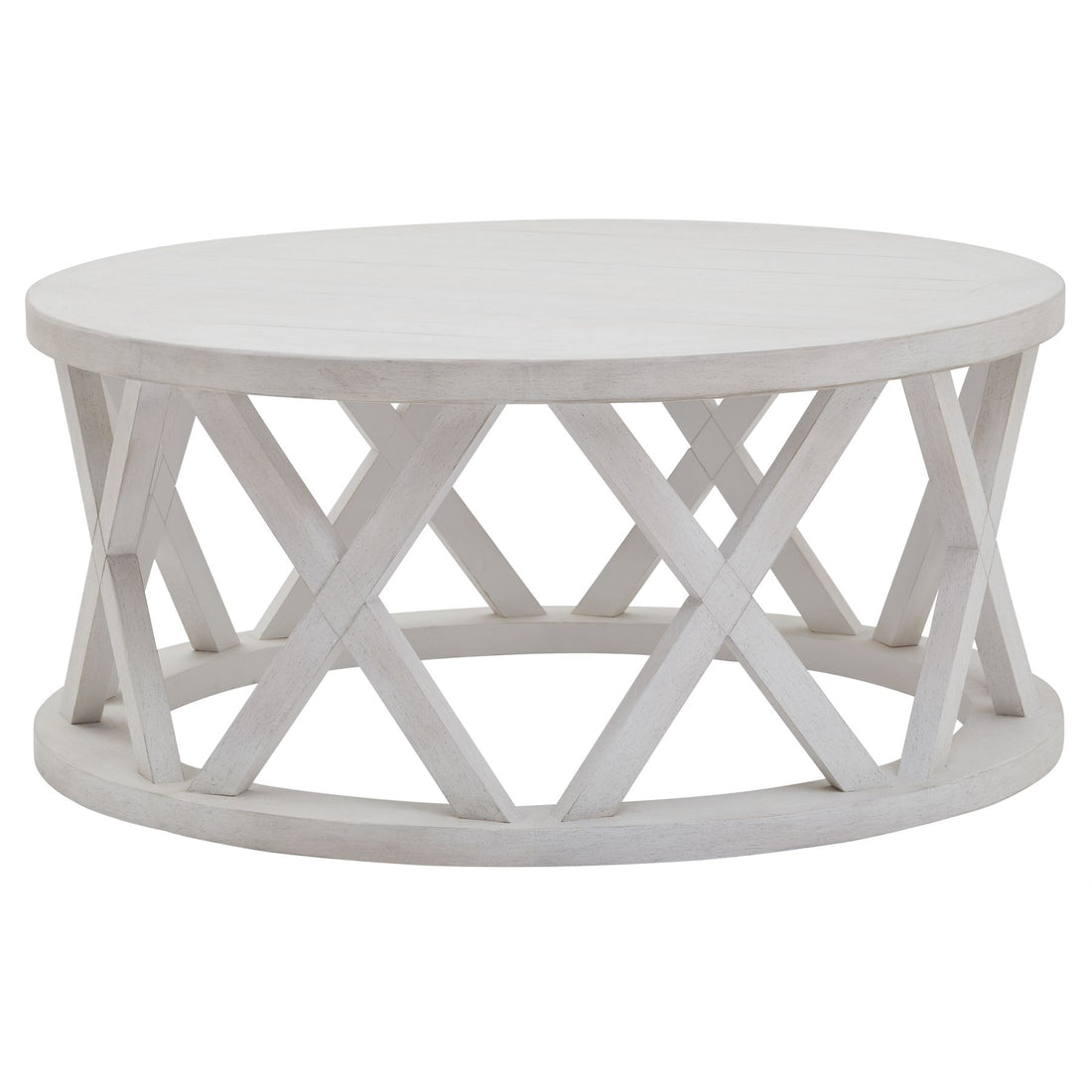 Stamford Plank Collection Round Coffee Table - Havenheim Furniture