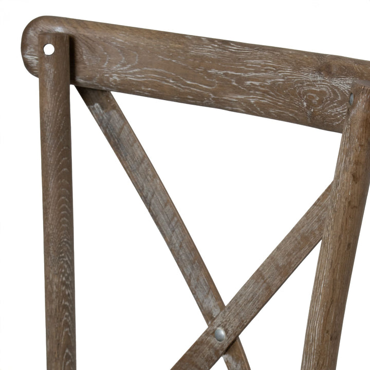 Light Oak Cross Back Dining Chair - Havenheim Furniture