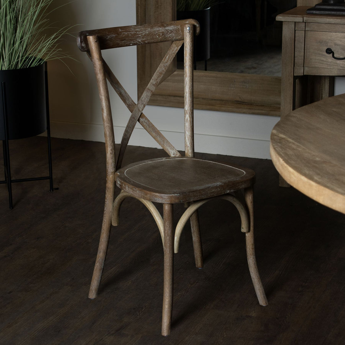 Light Oak Cross Back Dining Chair - Havenheim Furniture