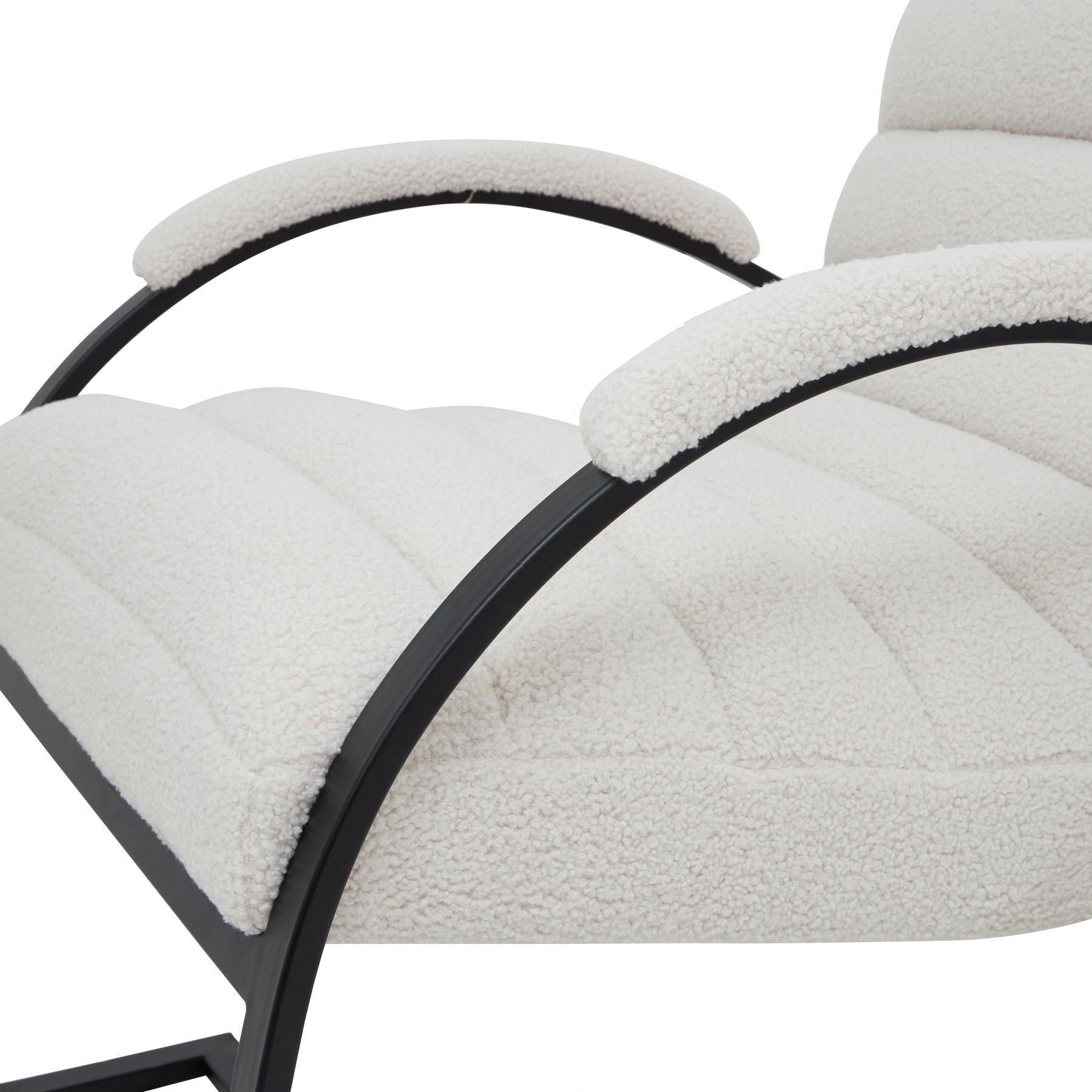 Boucle Ribbed Ark Chair 23084 - Havenheim Furniture