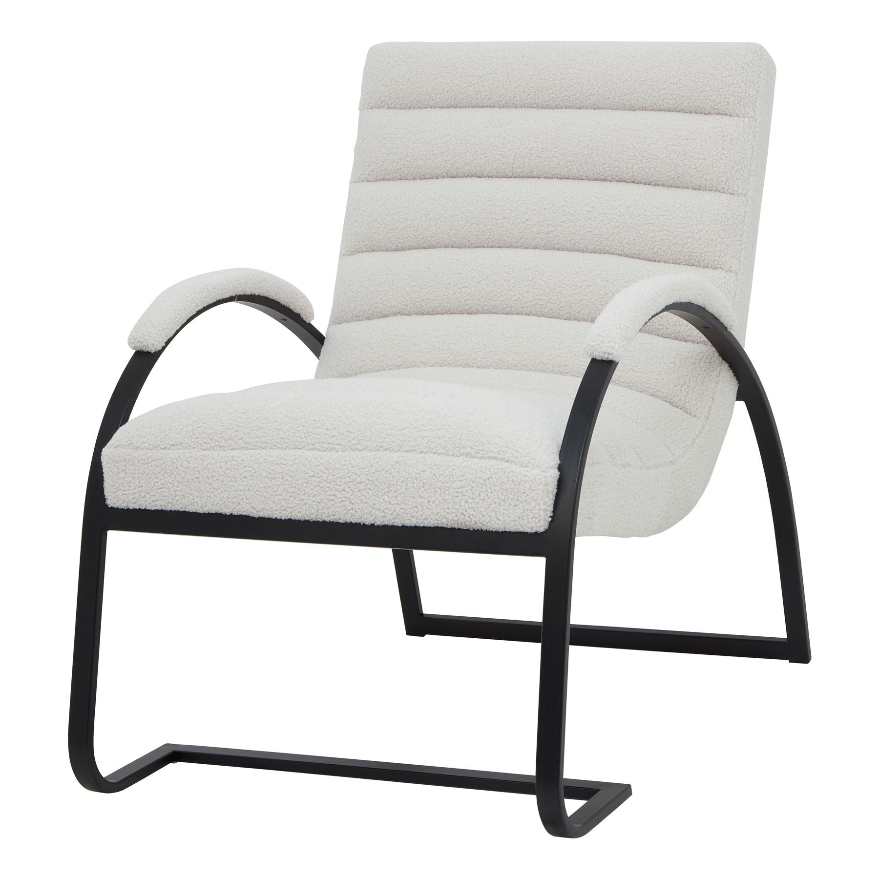 Boucle Ribbed Ark Chair 23084 - Havenheim Furniture