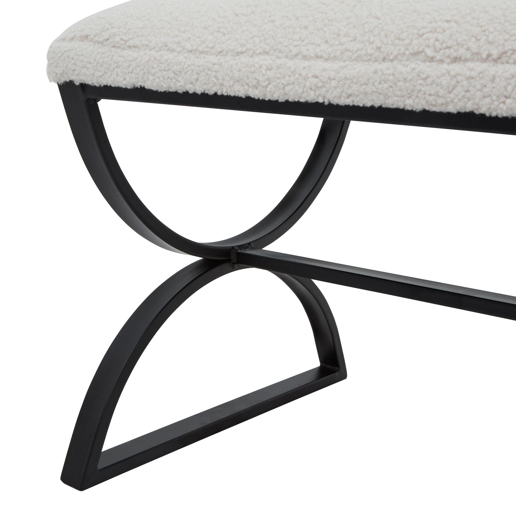 Boucle Ribbed Foot Stool 23085 - Havenheim Furniture