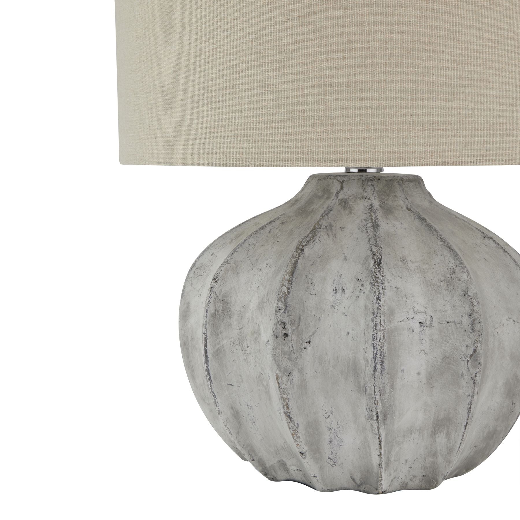 Darcy Antique White Flute Lamp - Havenheim Furniture