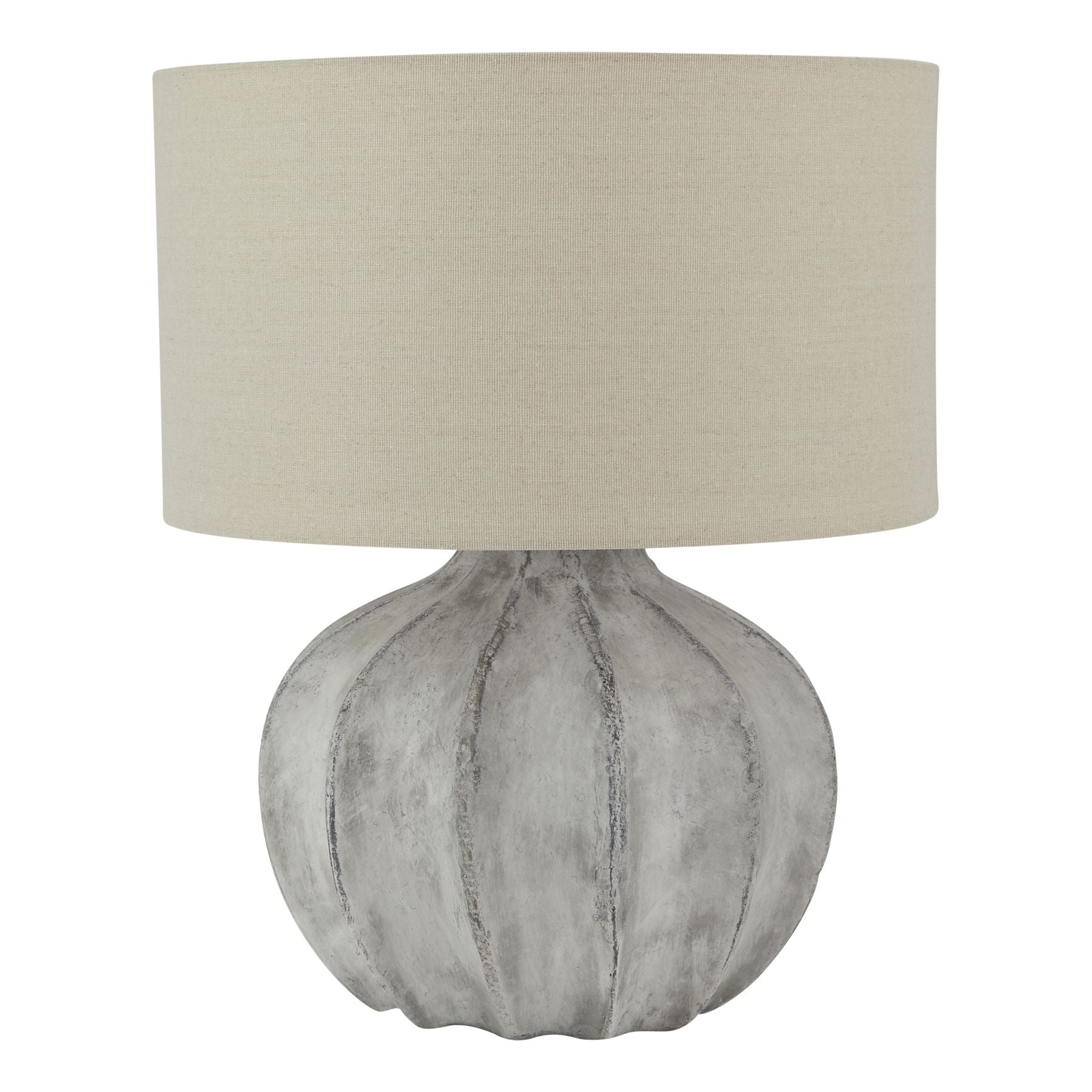 Darcy Antique White Flute Lamp - Havenheim Furniture