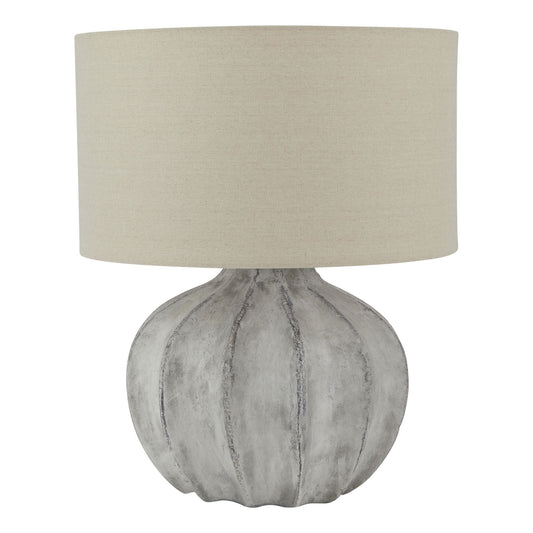 Darcy Antique White Flute Lamp - Havenheim Furniture