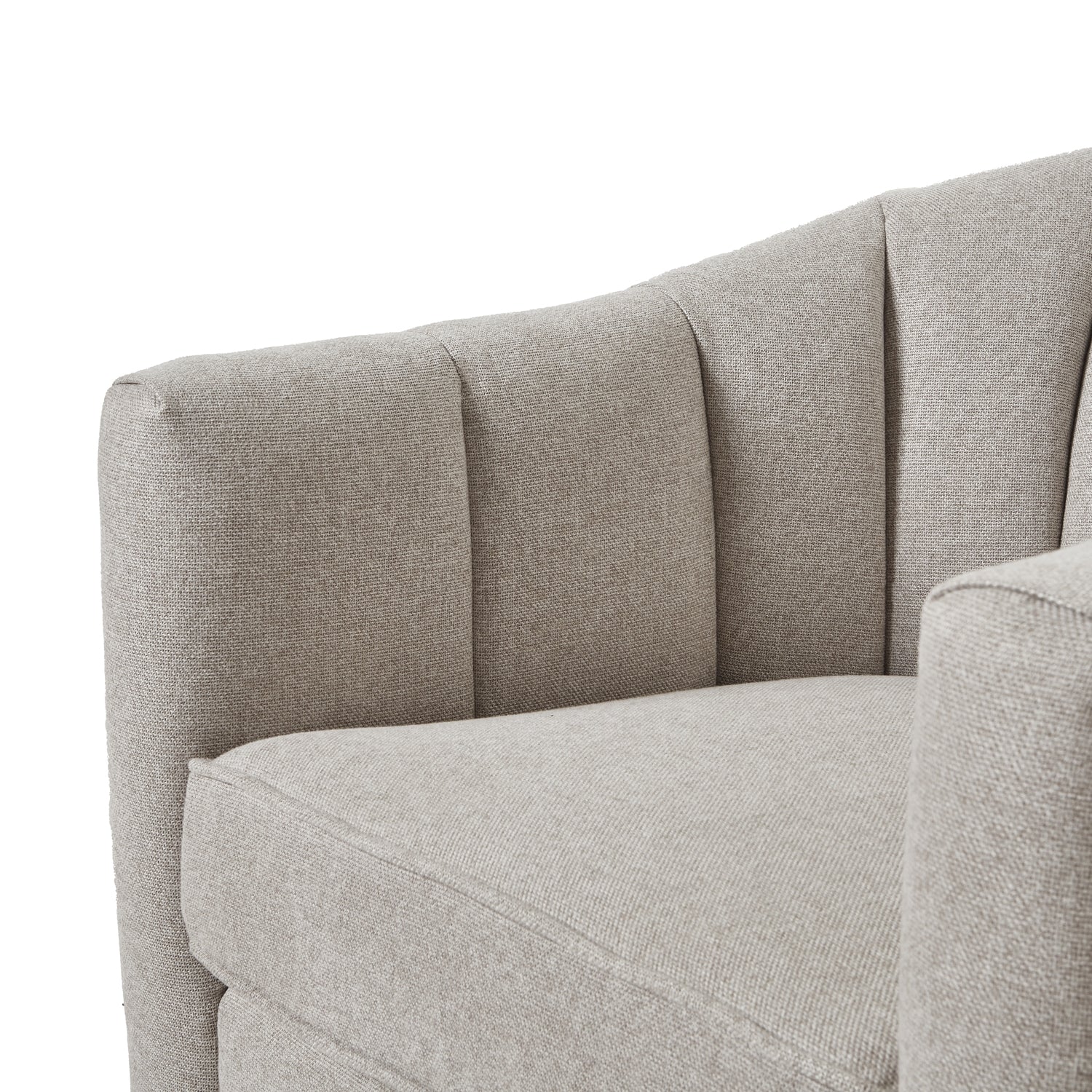 Lily Swivel Chair In Oatmeal Twill 23735 - Havenheim Furniture