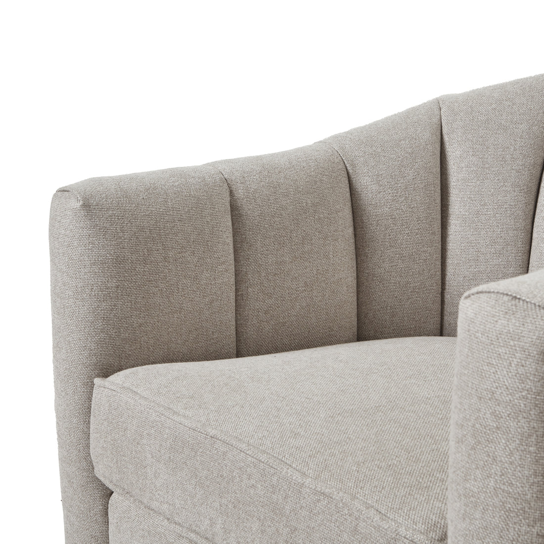 Lily Swivel Chair In Oatmeal Twill 23735 - Havenheim Furniture