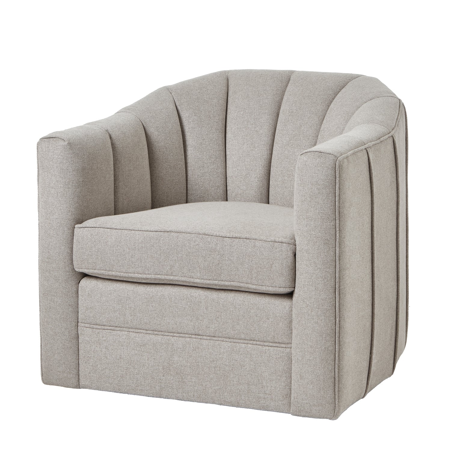 Lily Swivel Chair In Oatmeal Twill 23735 - Havenheim Furniture