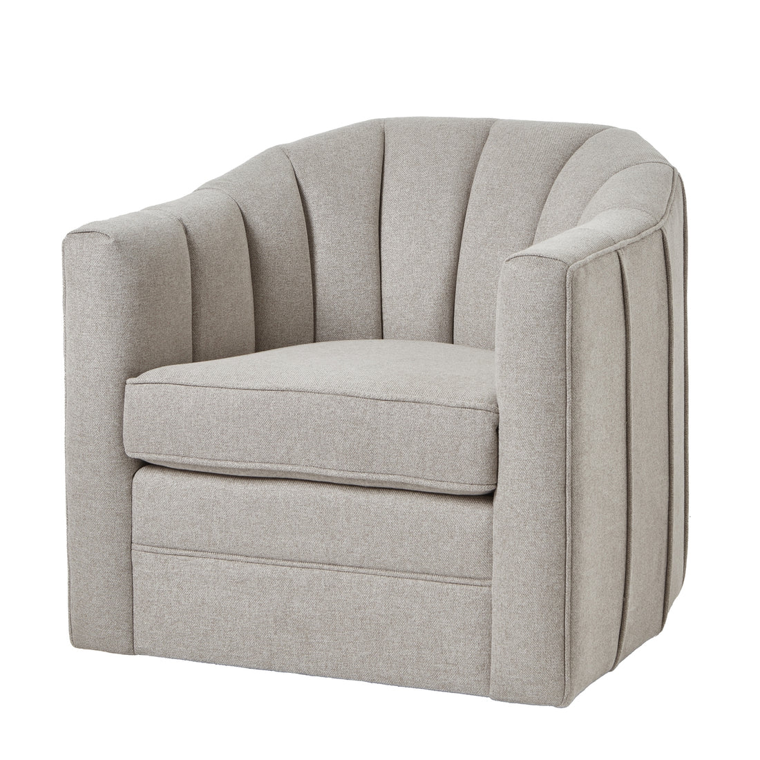 Lily Swivel Chair In Oatmeal Twill 23735 - Havenheim Furniture