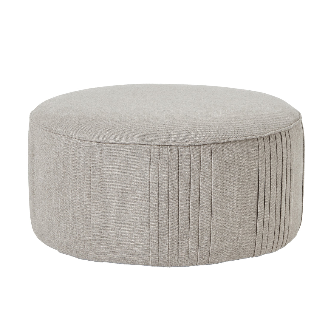 Lily Swivel Ottoman In Oatmeal Twill 23736 - Havenheim Furniture