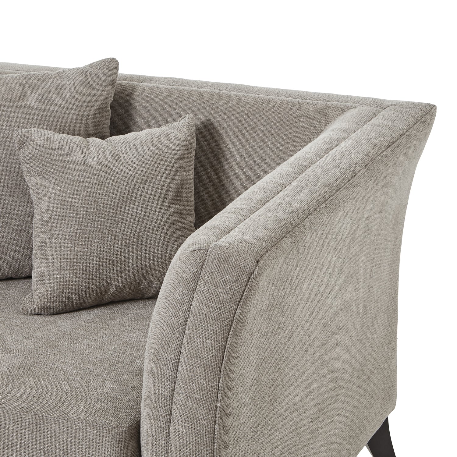 Vesper Taupe Cushion Back Snuggle Chair 23741 - Havenheim Furniture