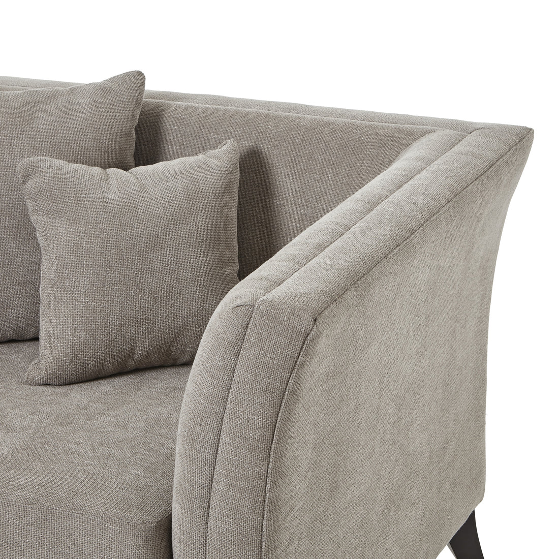 Vesper Taupe Cushion Back Snuggle Chair 23741 - Havenheim Furniture