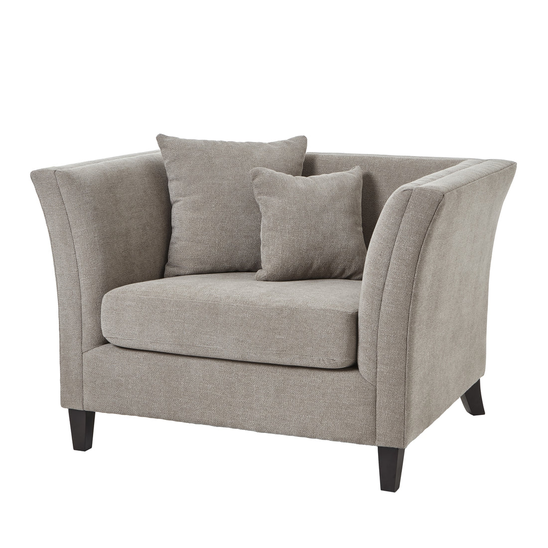Vesper Taupe Cushion Back Snuggle Chair 23741 - Havenheim Furniture