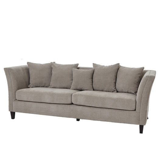 Vesper Taupe Cushion Back Three Seater Sofa 23742 - Havenheim Furniture