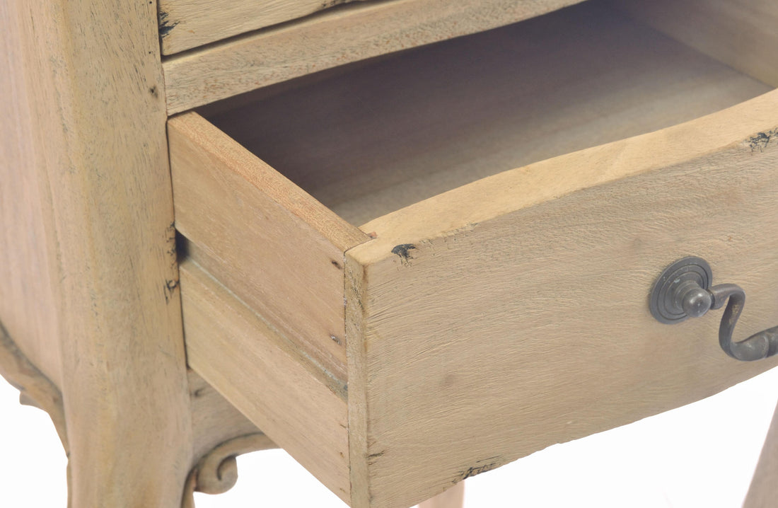 Vintage Side Table with 2 Drawers Mahogany VIN127