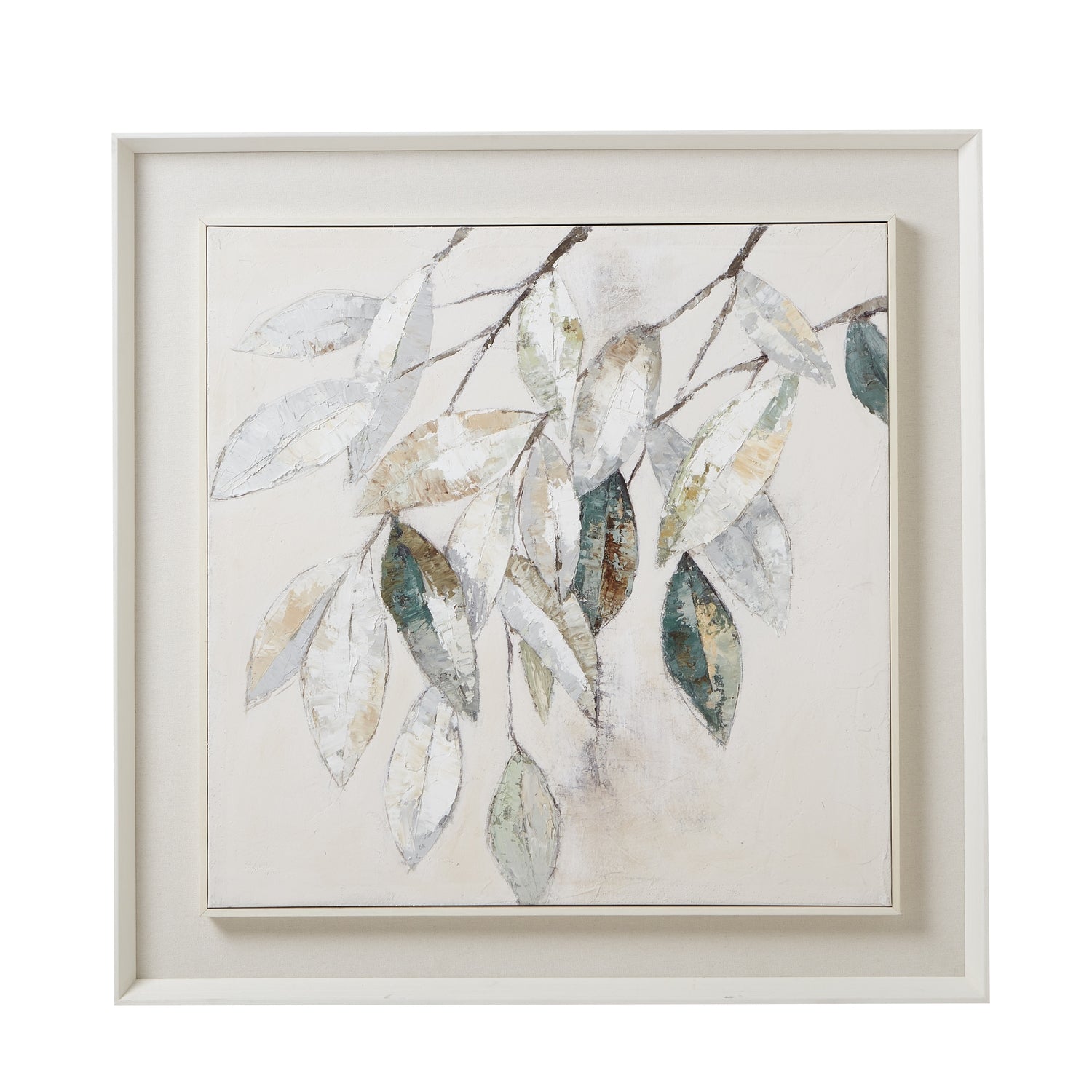 Dolce Mottle Leaf Framed Painting On Canvas 23794 - Havenheim Furniture