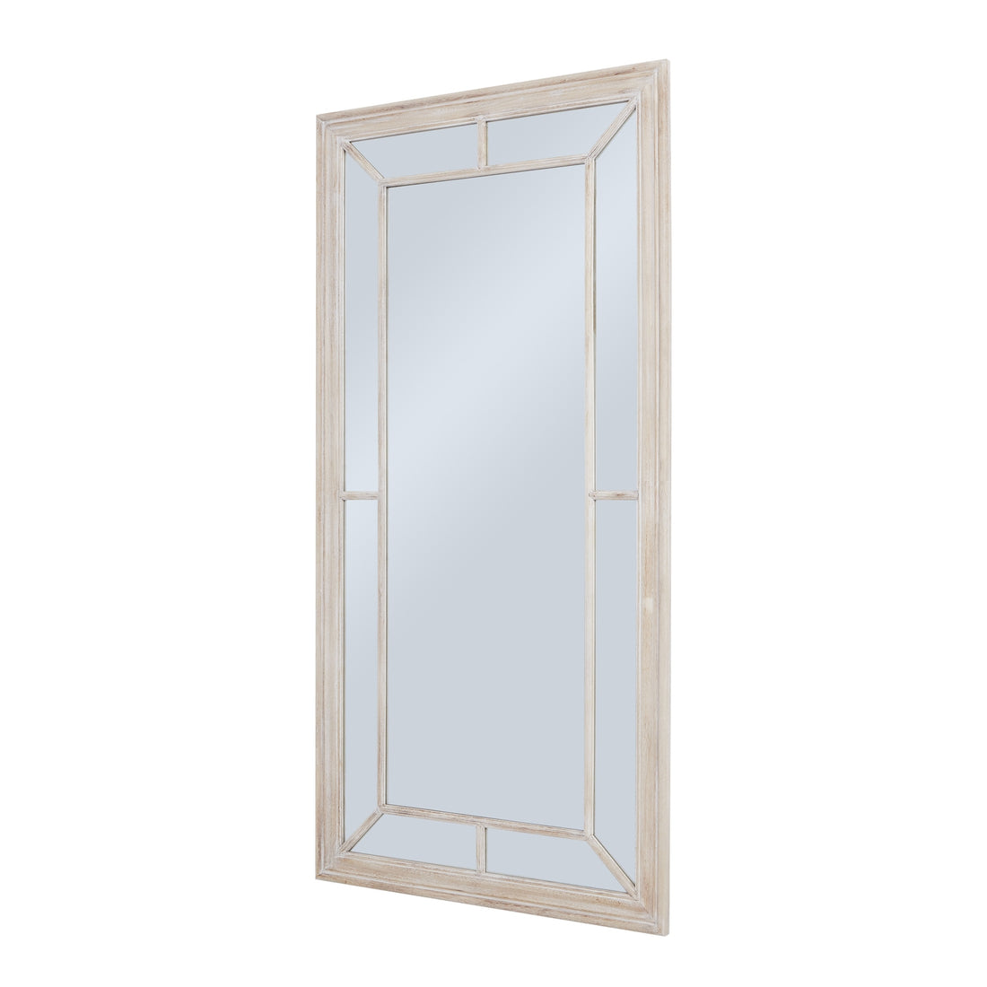 Large Washed Wood Framed Window Mirror 23806 - Havenheim Furniture