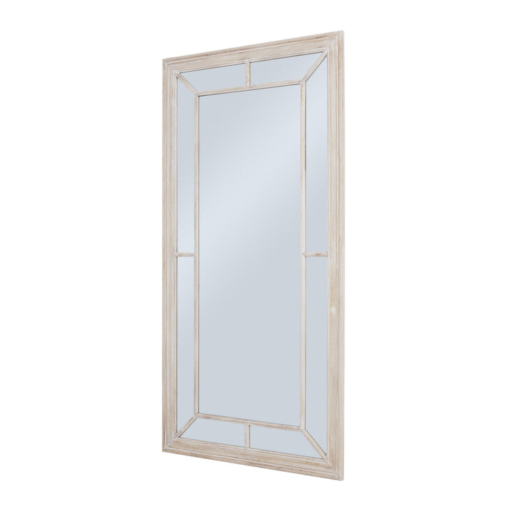 Large Washed Wood Framed Window Mirror 23806 - Havenheim Furniture