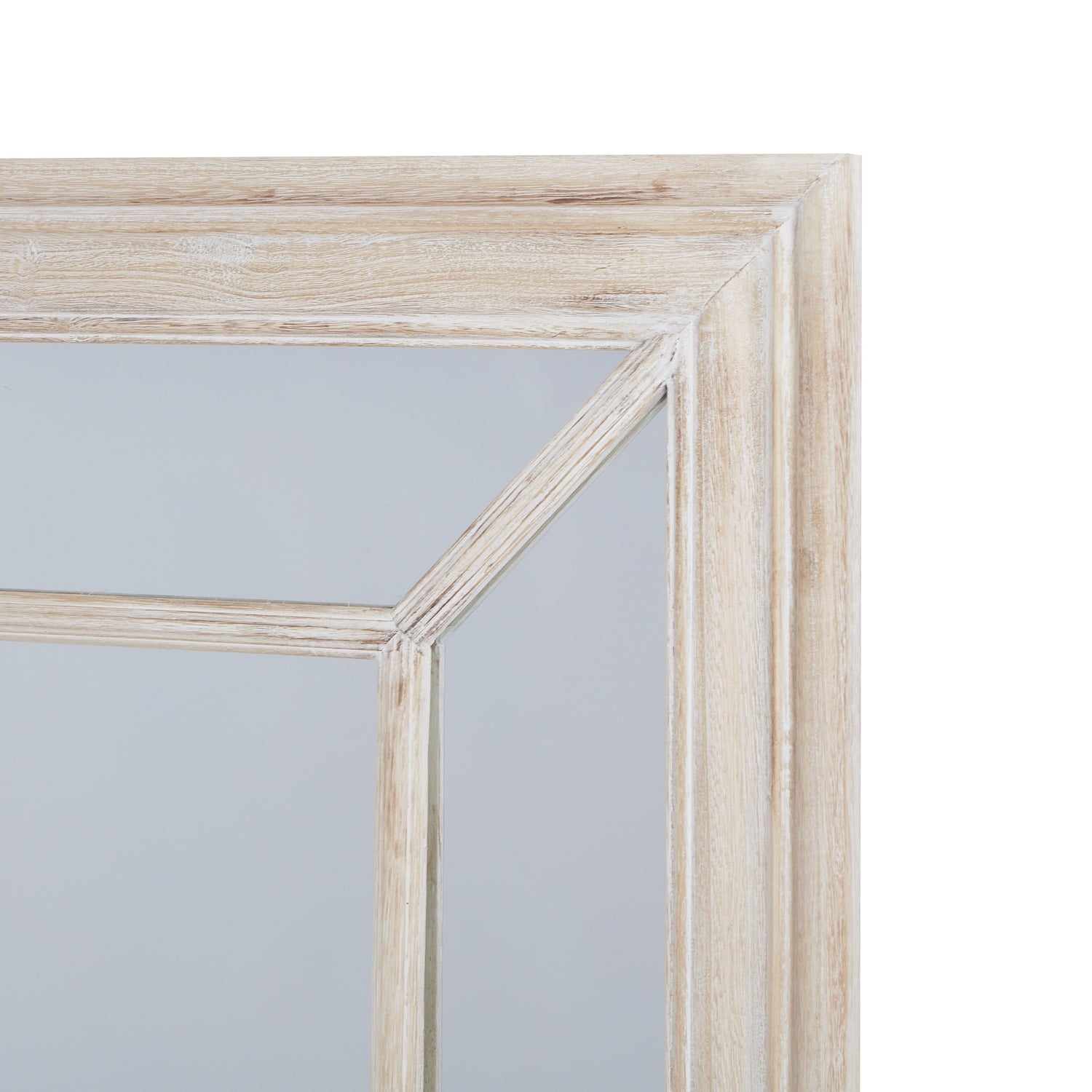 Large Washed Wood Framed Window Mirror 23806 - Havenheim Furniture