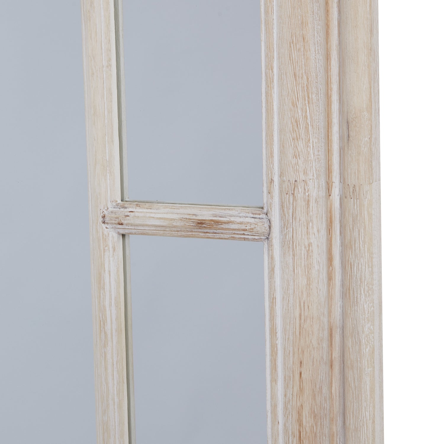 Large Washed Wood Framed Window Mirror 23806 - Havenheim Furniture