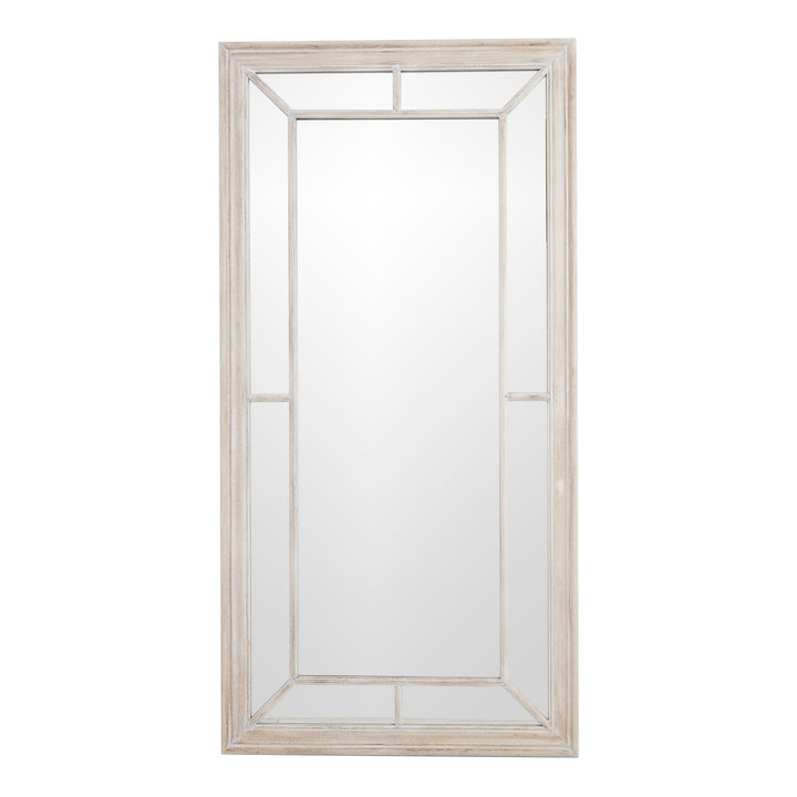 Large Washed Wood Framed Window Mirror 23806 - Havenheim Furniture