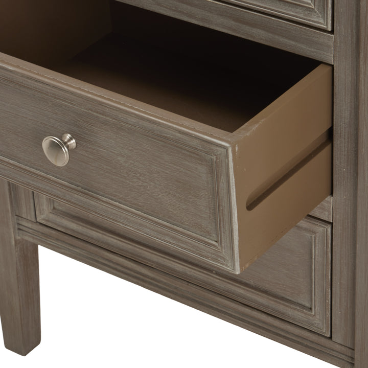 The Serene Collection Three Drawer Bedside Table 23895 - Havenheim Furniture