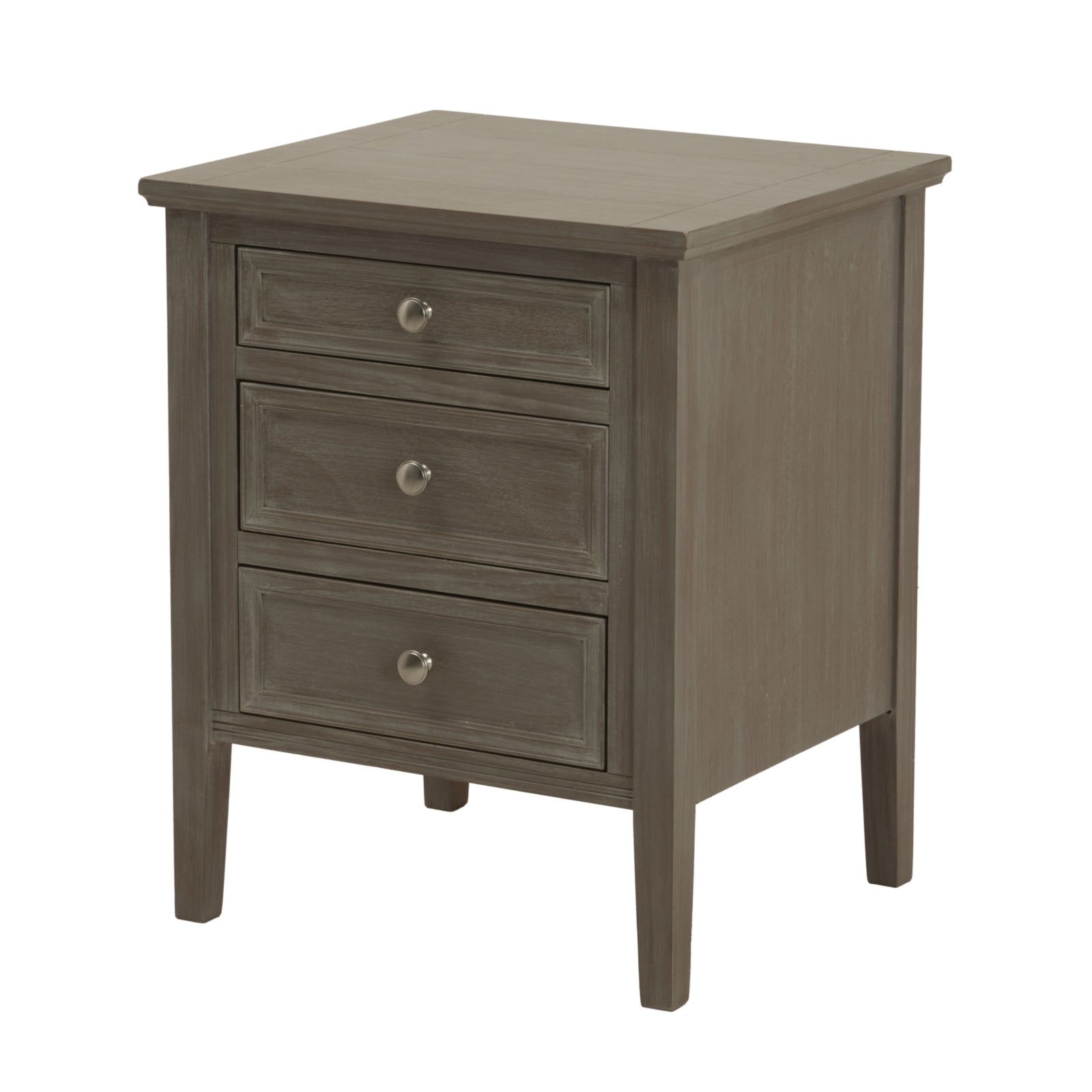 The Serene Collection Three Drawer Bedside Table 23895 - Havenheim Furniture