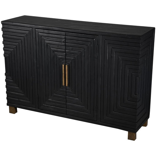 Lennox Black 2 Door Sideboard 23956 - Havenheim Furniture
