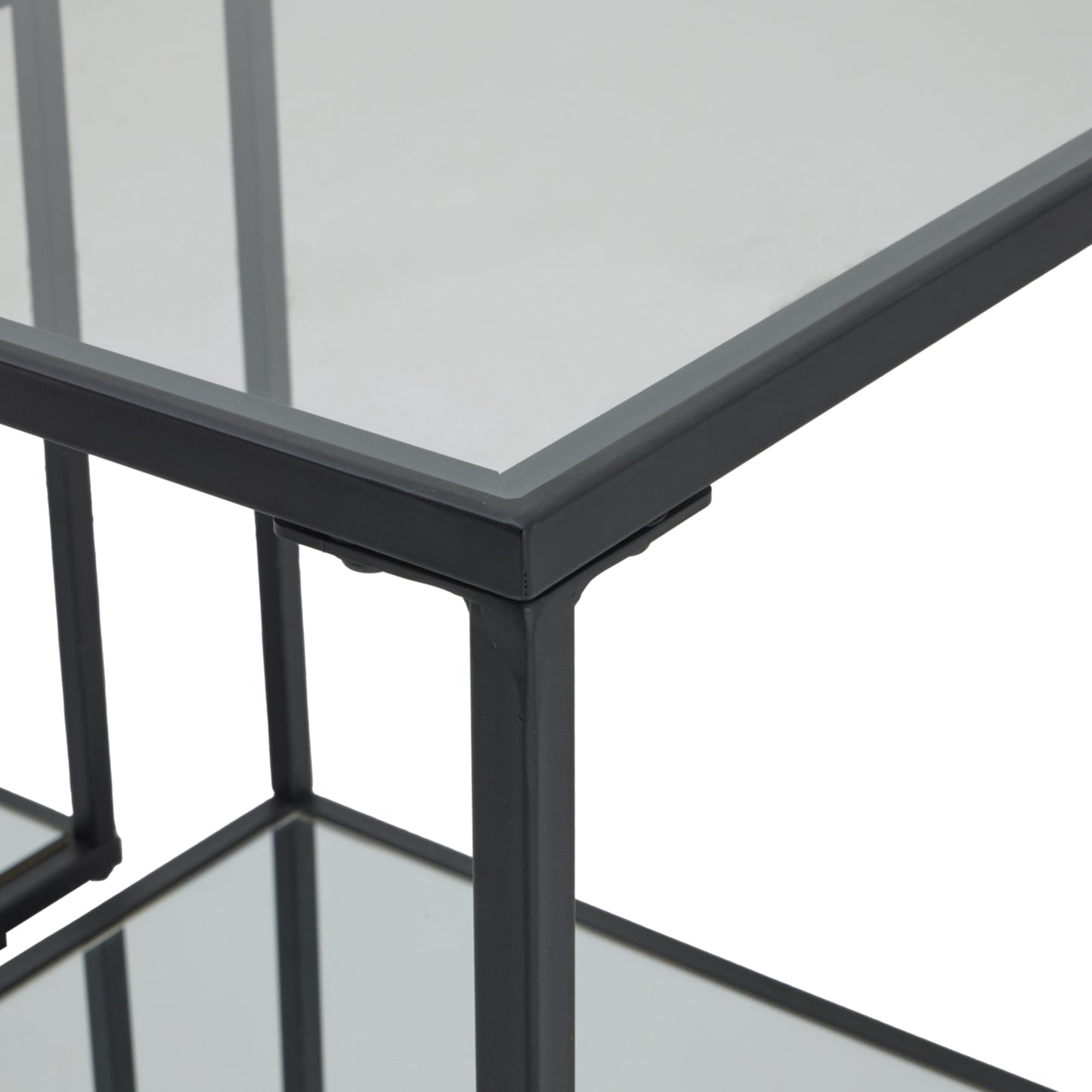 Lennox Black Framed Set Of 2 Side Tables 23958 - Havenheim Furniture