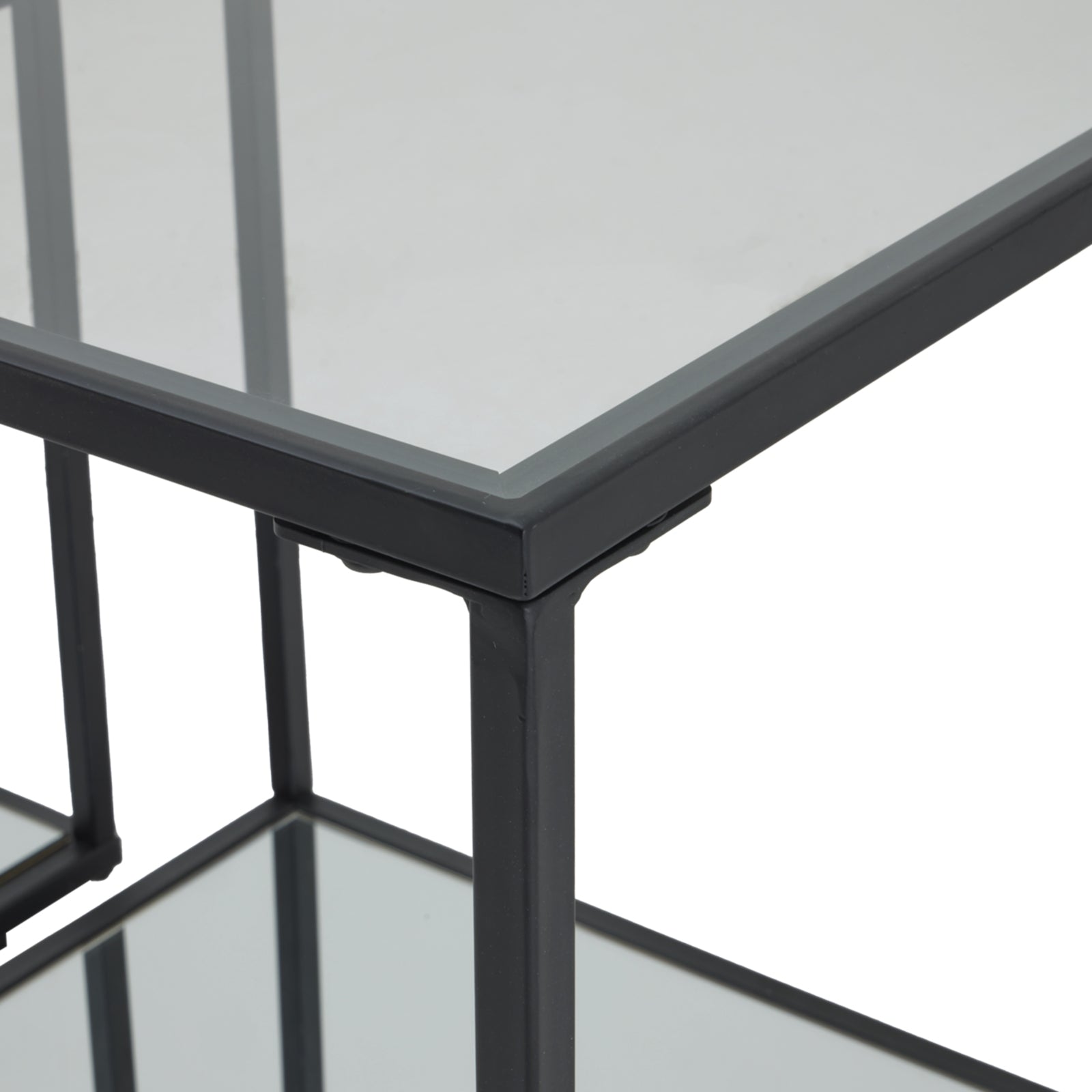 Lennox Black Framed Set Of 2 Side Tables 23958 - Havenheim Furniture