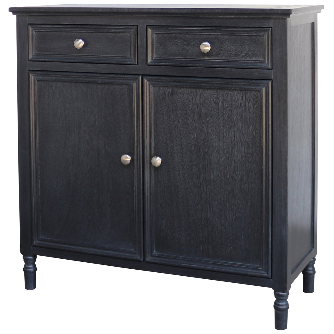 Contour Collection 2 Drawer 2 Door Sideboard Black Wood 24332