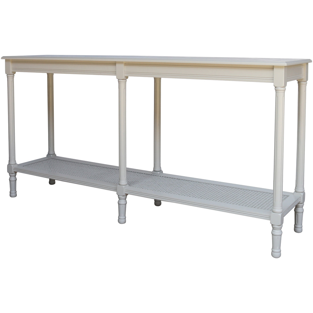 Belmont Rattan Collection Large Console White 24348