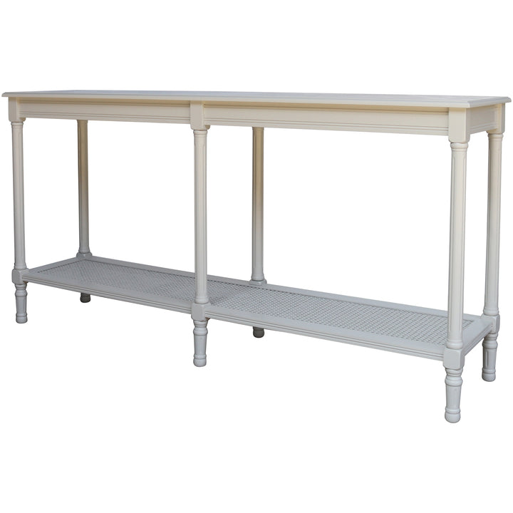 Belmont Rattan Collection Large Console White 24348
