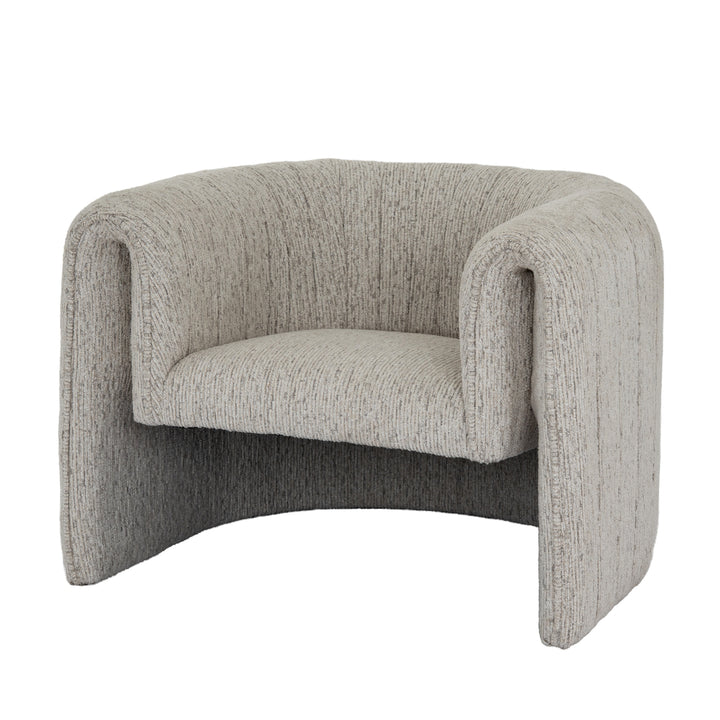 Grey textured armchair on a white background